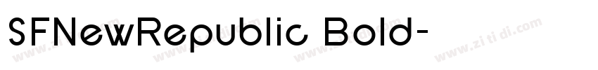 SFNewRepublic Bold字体转换